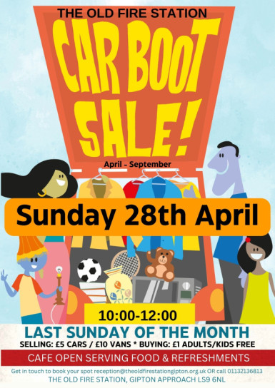 Car Boots are Back at The Old Fire Station! Image